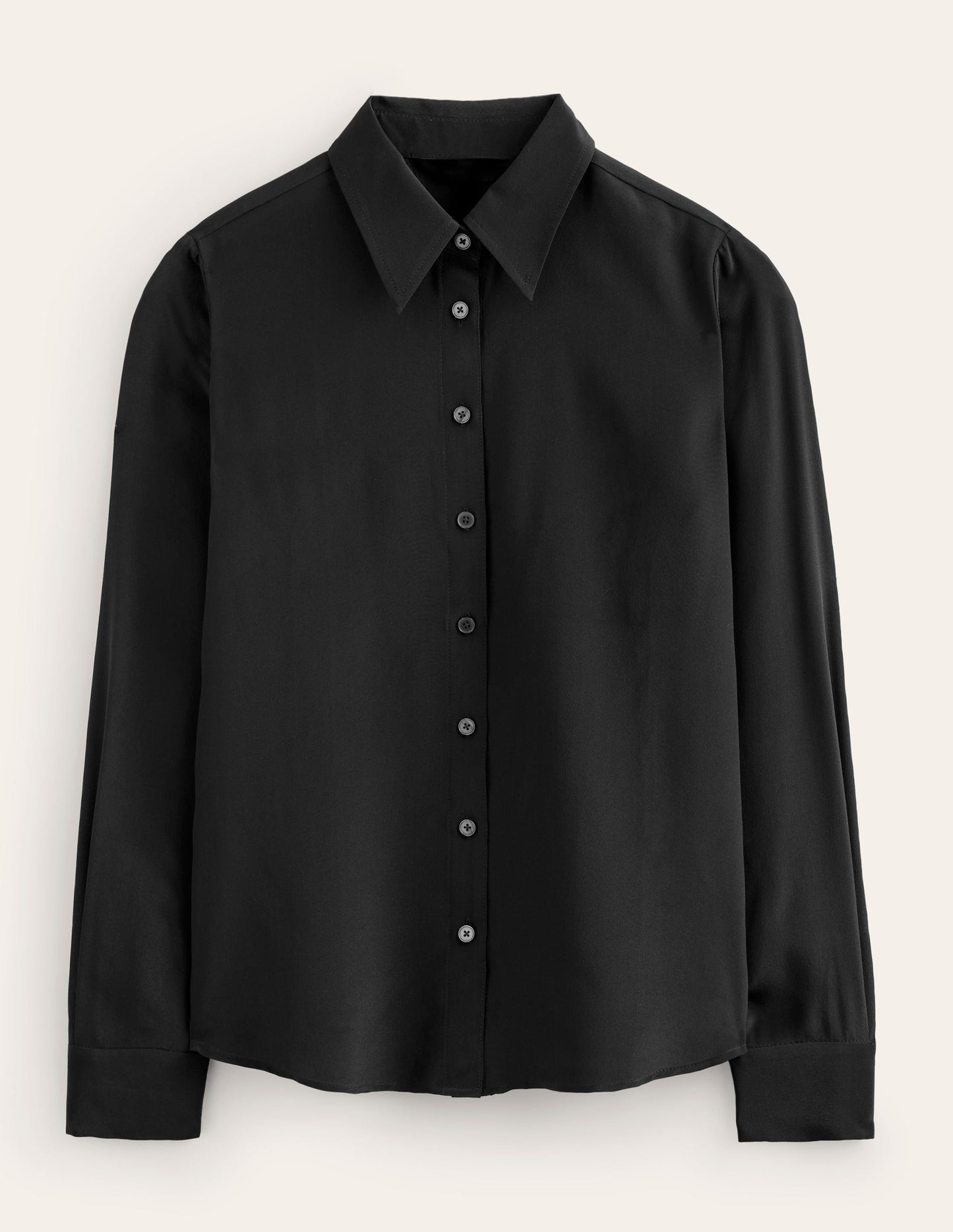 Sienna Silk Shirt-Black