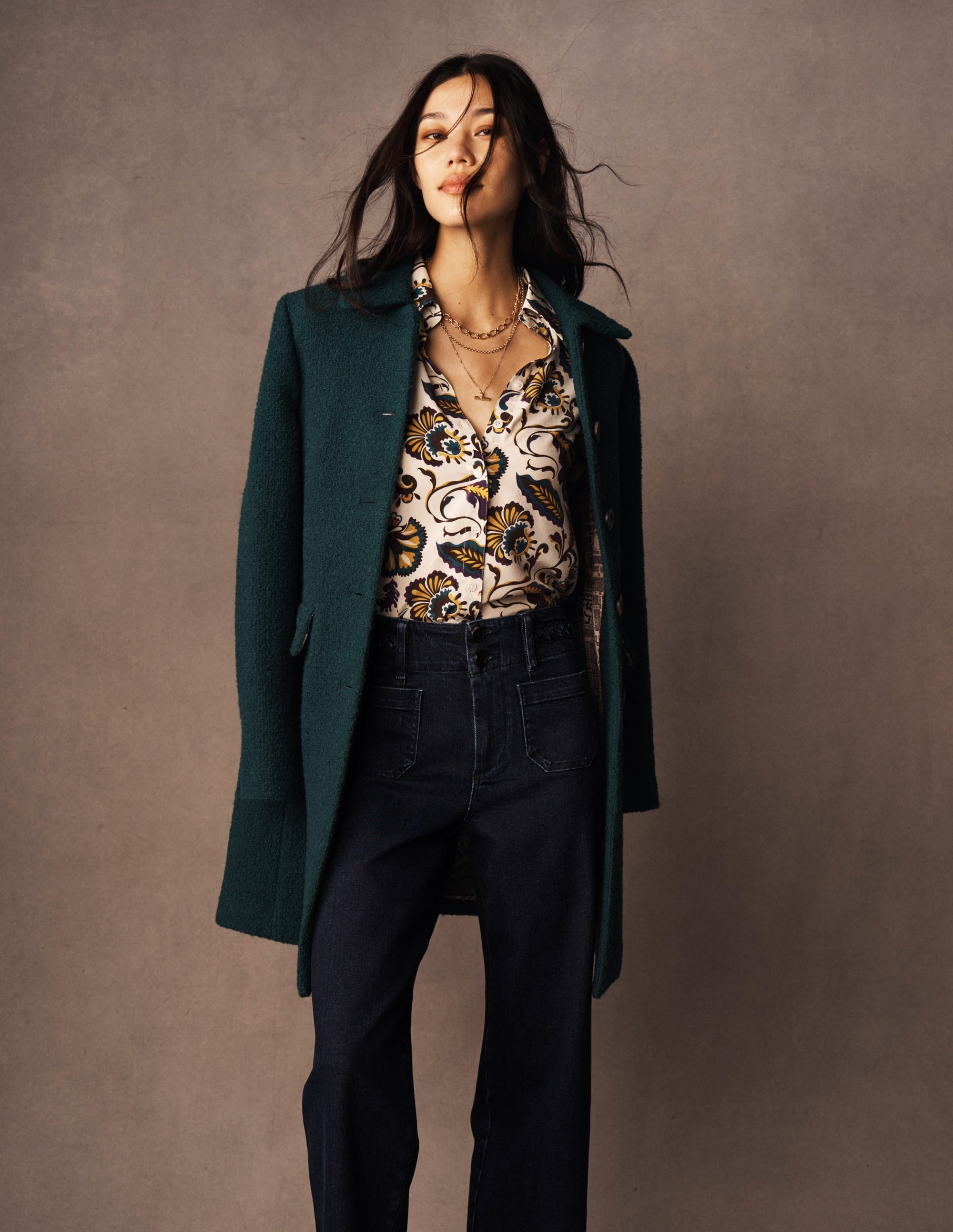 Sienna Silk Shirt-Multi, Ornate Meadow - Image 5