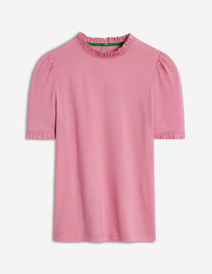 Supersoft Frill Detail T-shirt-Formica Pink-5