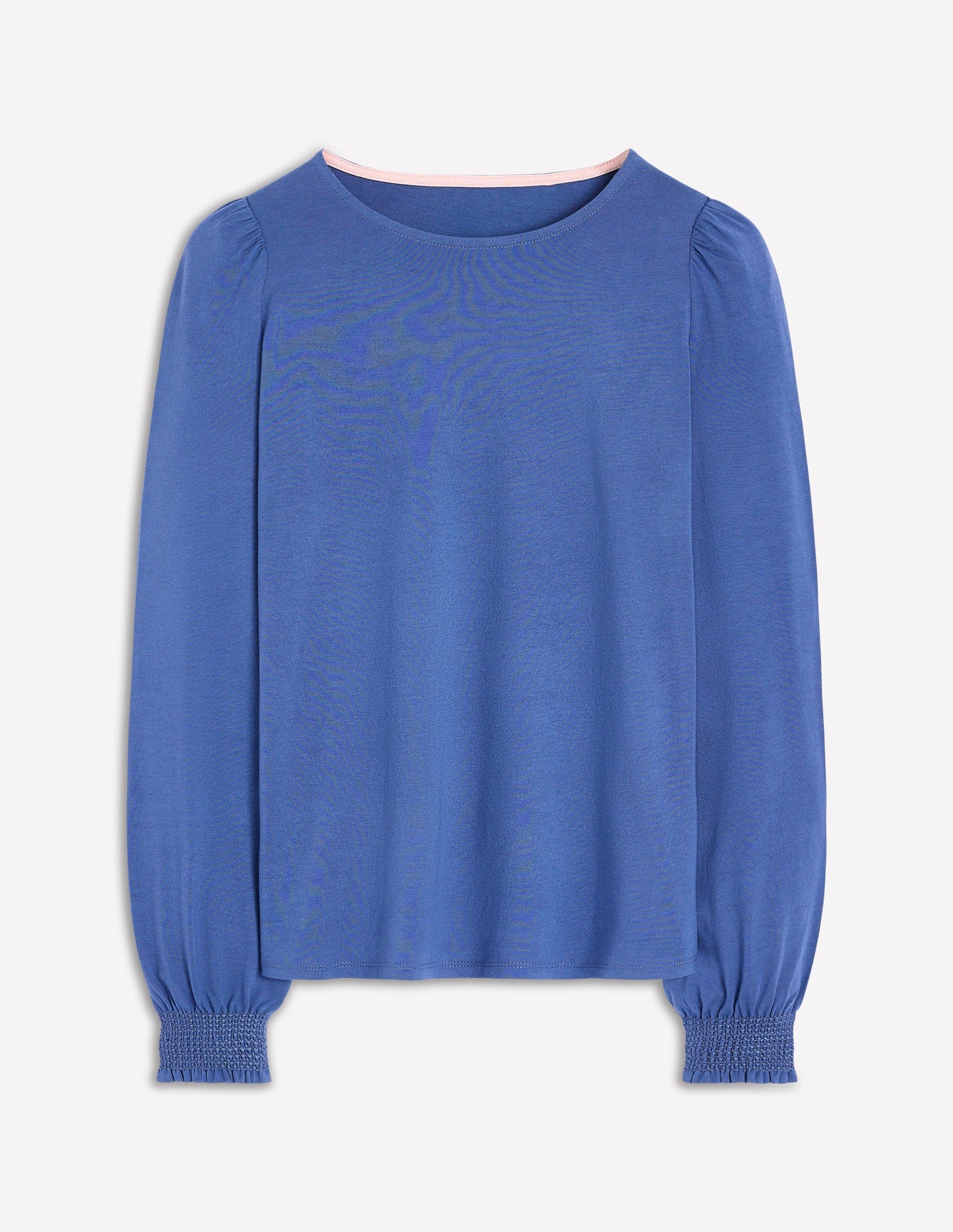 Smocked Cuff Supersoft Top-Denim Blue