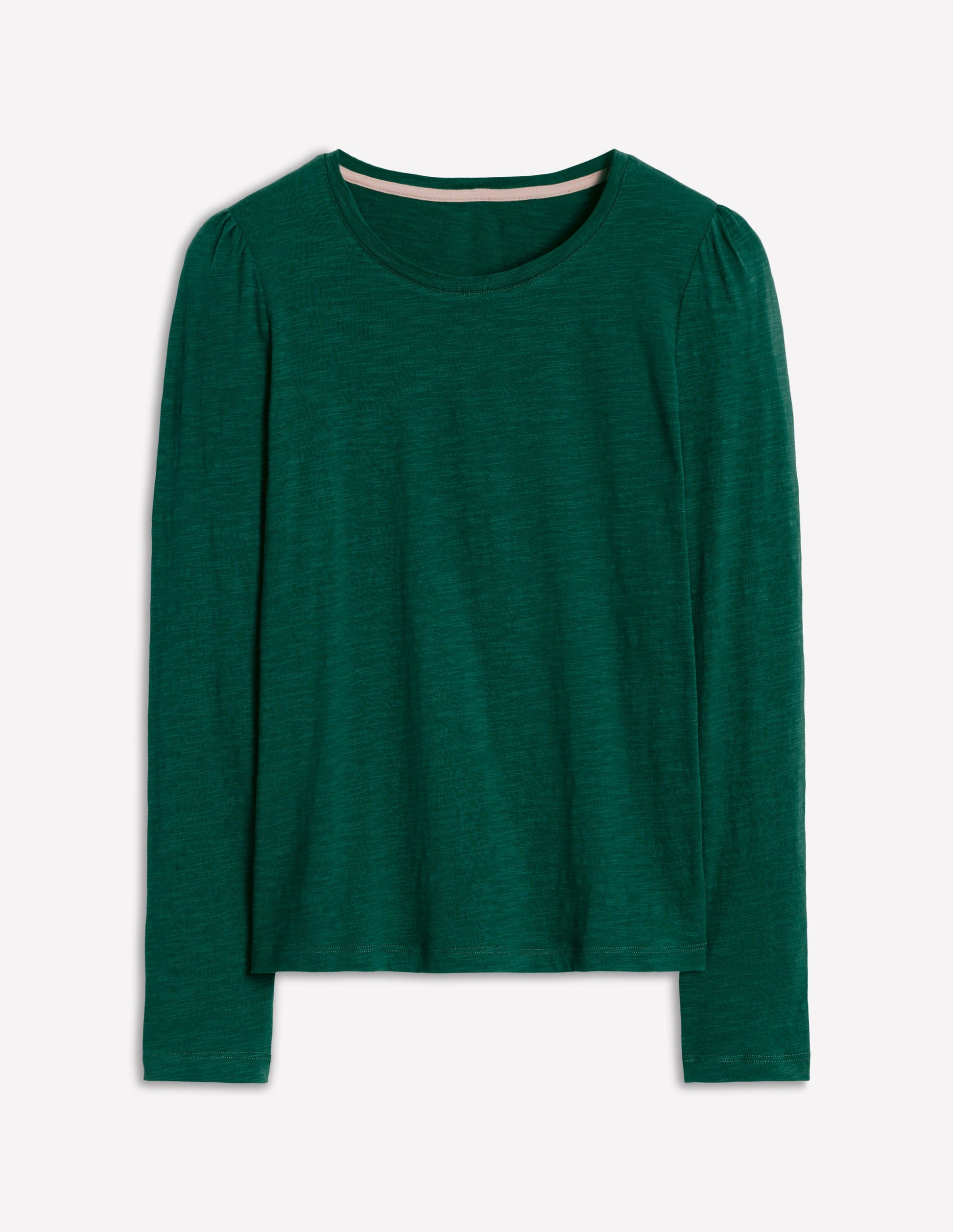 Cotton Crew Long Sleeve Top-Drake Green-6