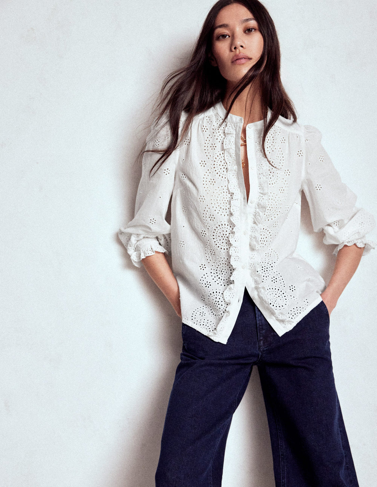 Alice Broderie Top-White - Image 1