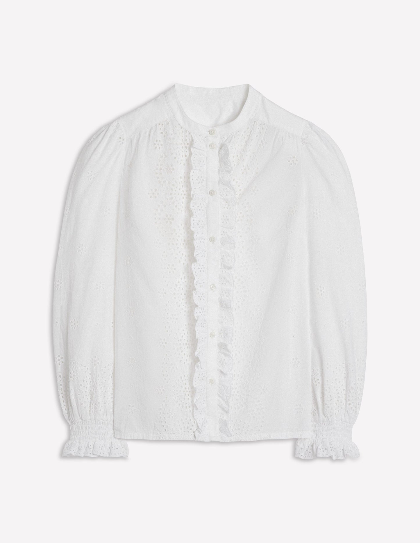 Alice Broderie Top-White