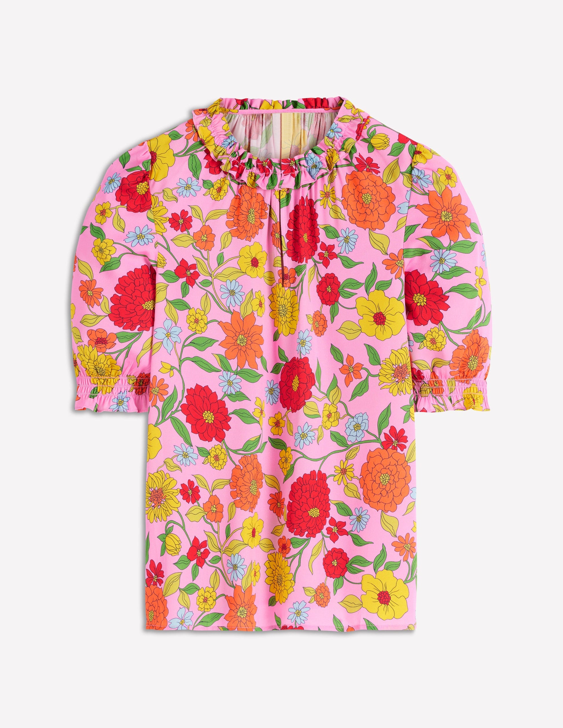 Ria Short Sleeve Top-Rose Bloom, Dahlia Trial-6