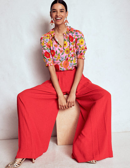 Ria Short Sleeve Top-Rose Bloom, Dahlia Trial-1