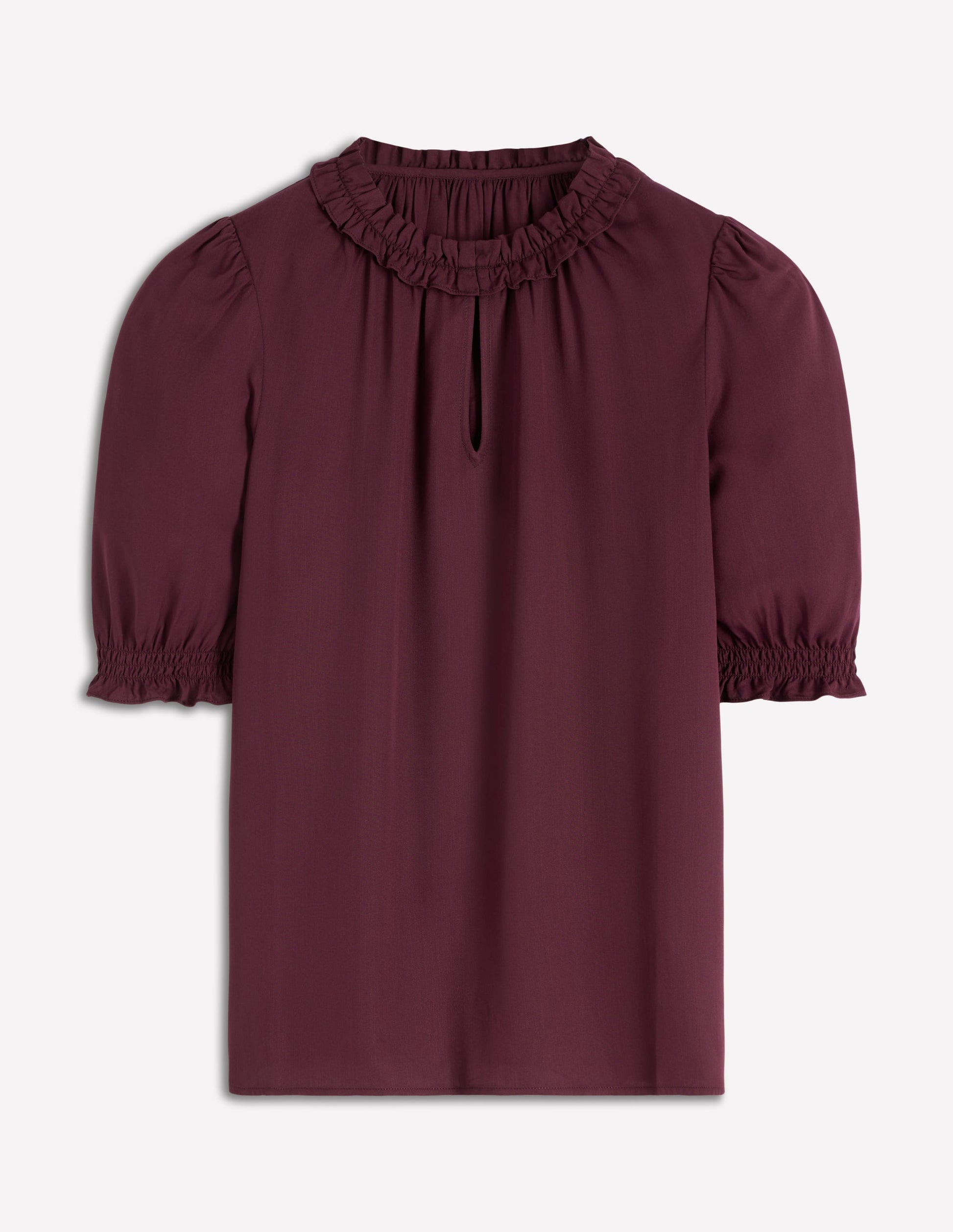 Ria Short Sleeve Top-Dark Cherry-6