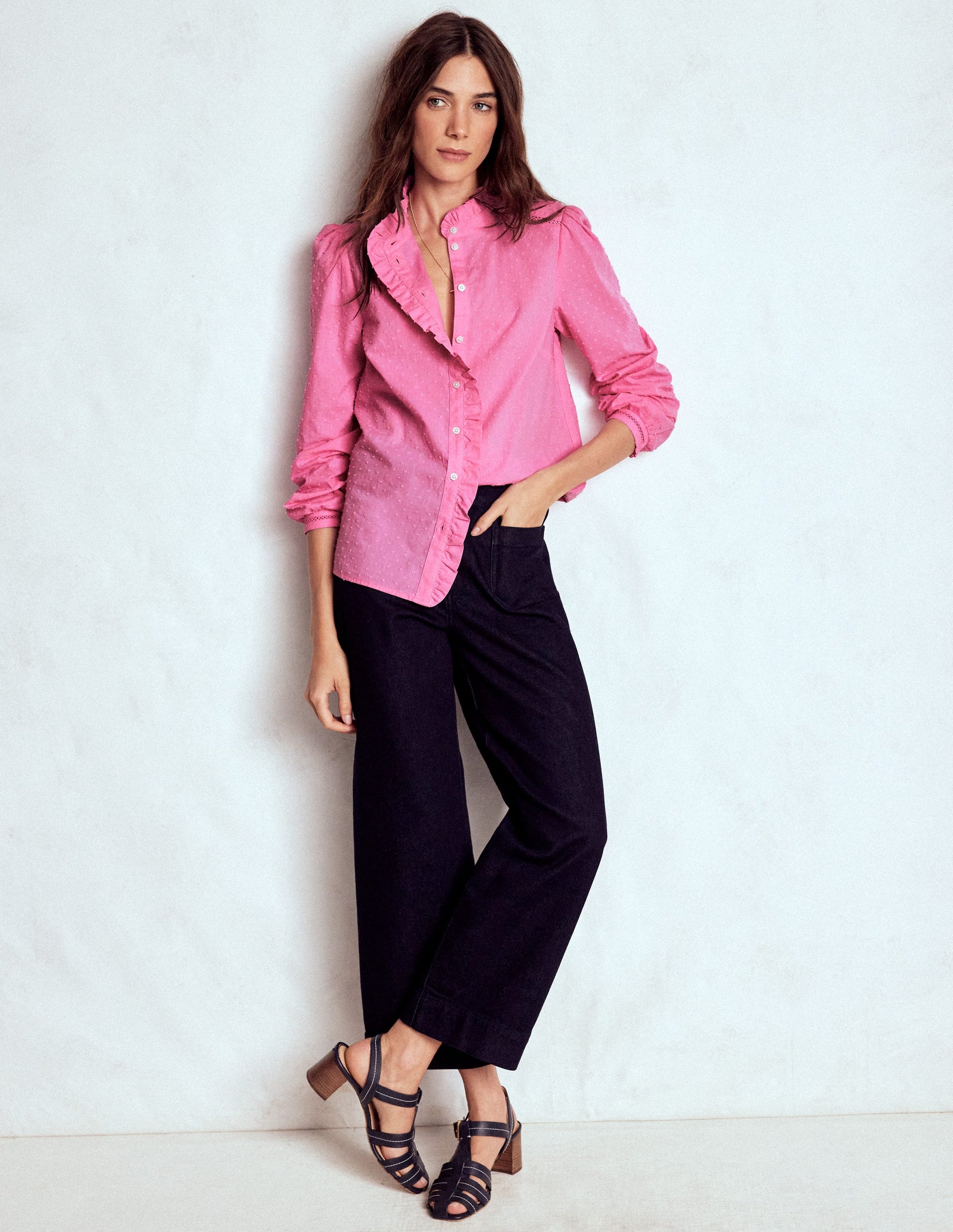 Helena Cotton Dobby Top-Rose Bloom-1