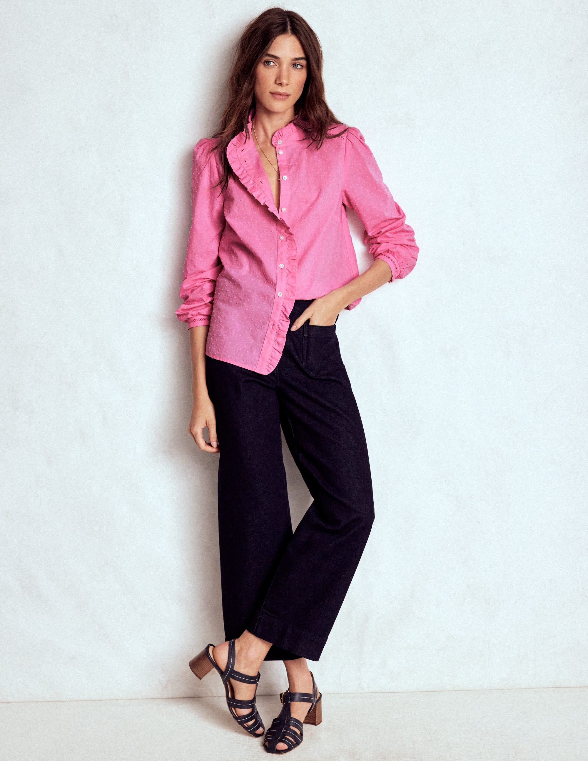 Helena Cotton Dobby Top-Rose Bloom - Image 1