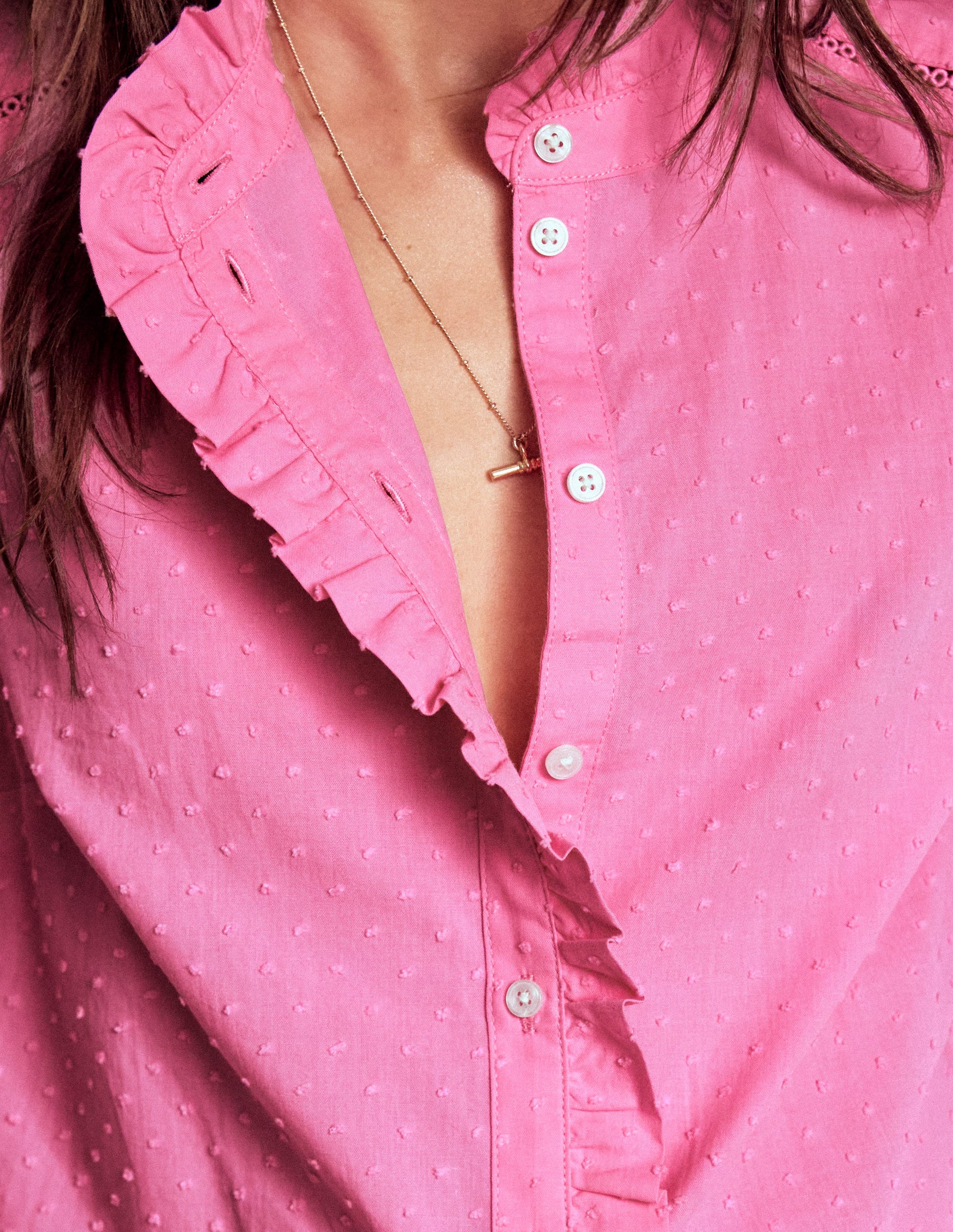 Helena Cotton Dobby Top-Rose Bloom-2