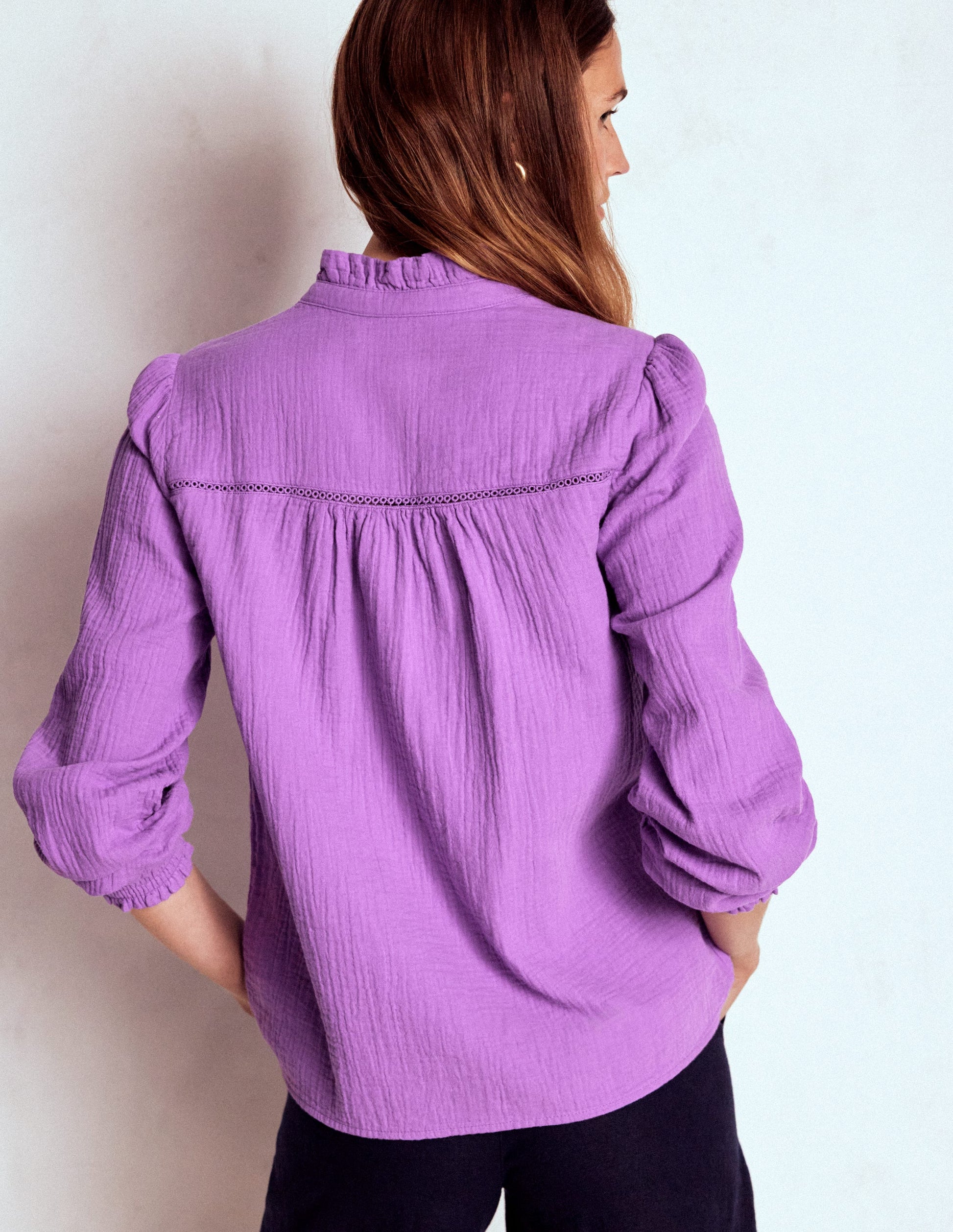 Helena Double Cloth Top-Amethyst Purple-3