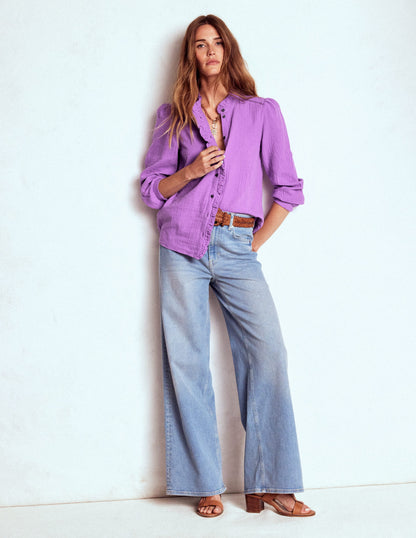 Helena Double Cloth Top-Amethyst Purple-5