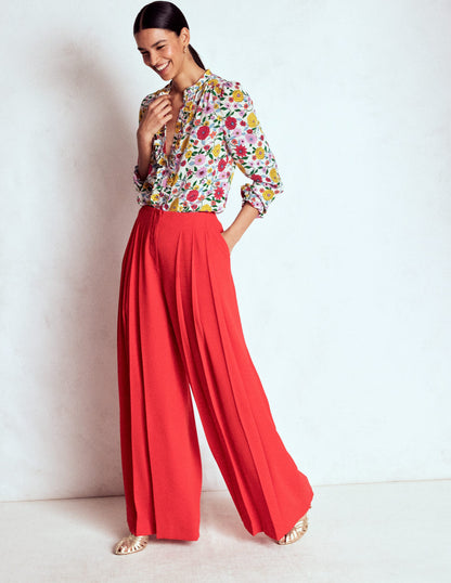 Alice Frill Front Silk Top-Multi, Dahlia Trail-4