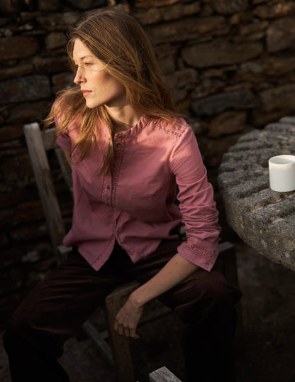 Victoria Cord Shirt-Blushing Rose-5