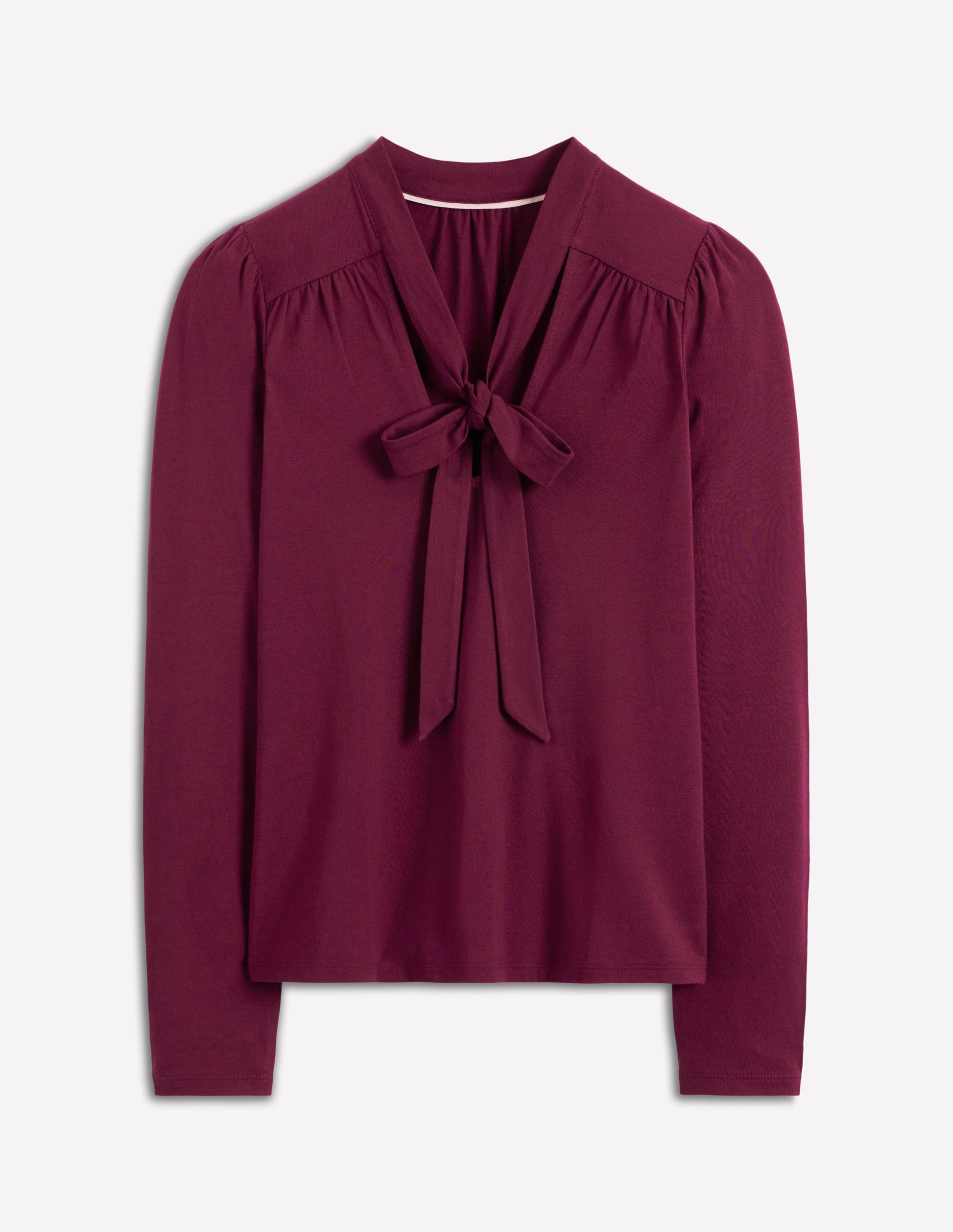 Tie Neck Supersoft Top-Deep Wisteria-5