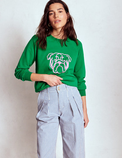 Rosa Embroidered Sweatshirt-Grumpy Dog-1