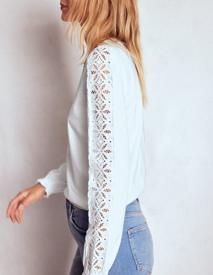 Scarlett Broderie Trim Top-White-4