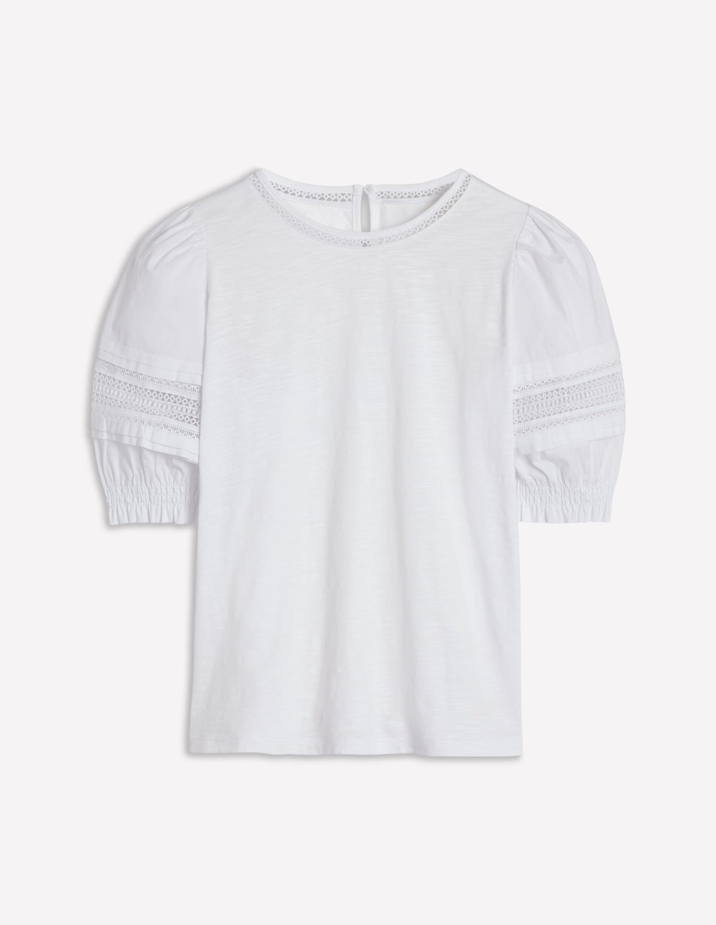 Lottie Puff Sleeve Top-White