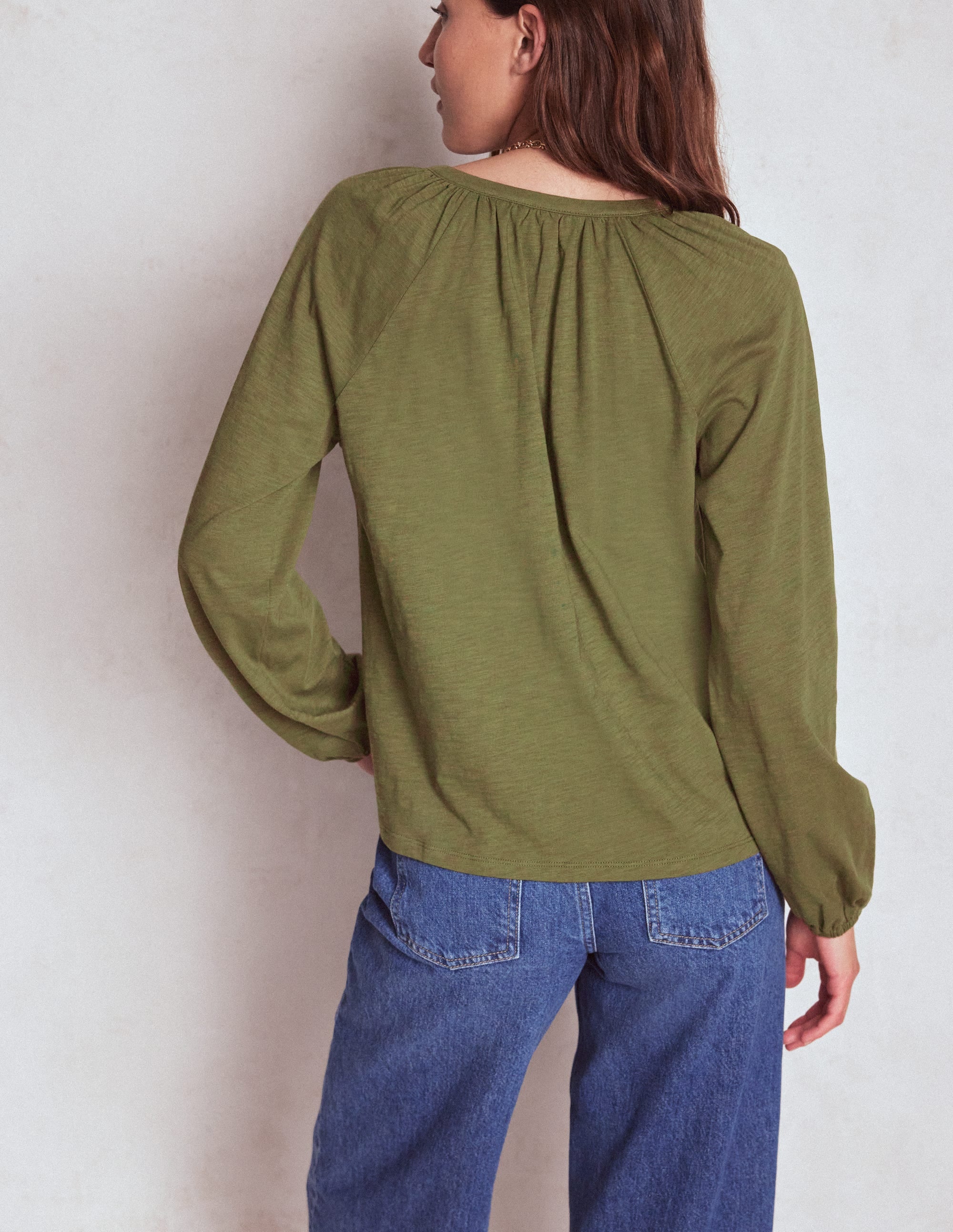 Alma Embroidered Shirt-Woodland Green - Image 3