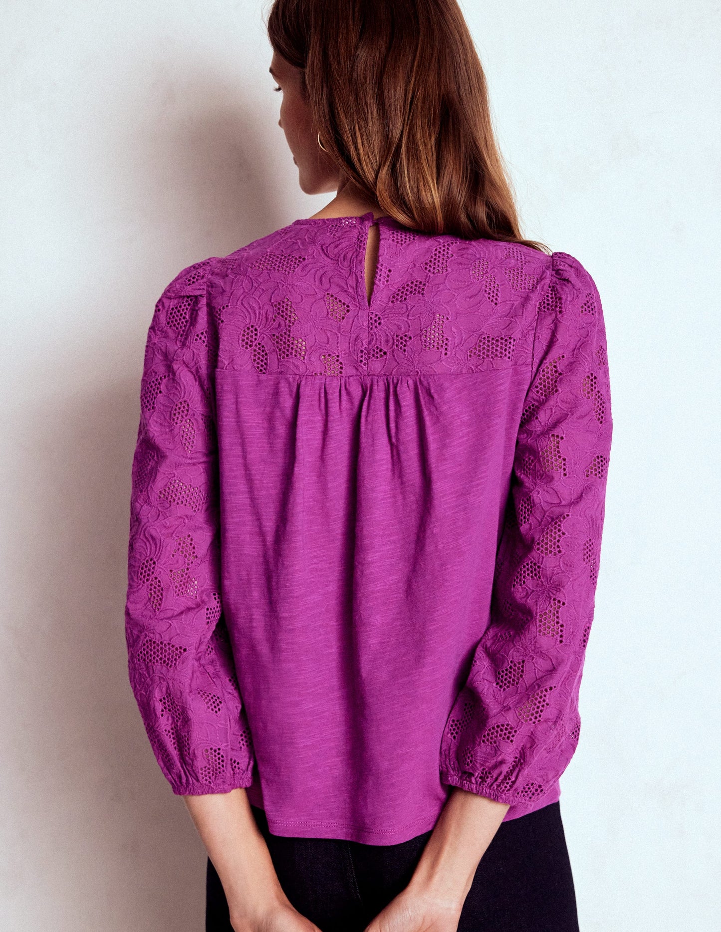 May Broderie Top-Regal Purple