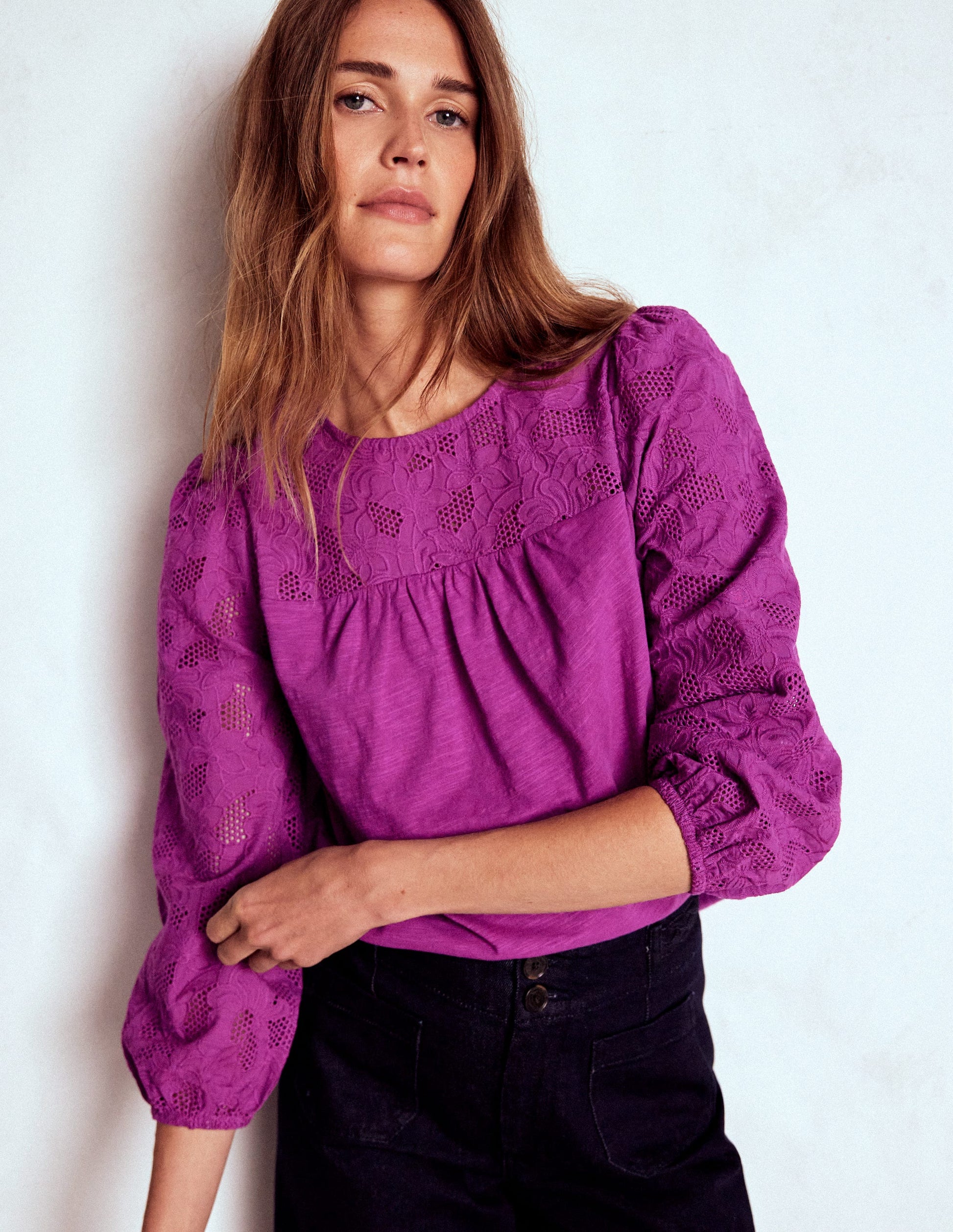 May Broderie Top-Regal Purple-4