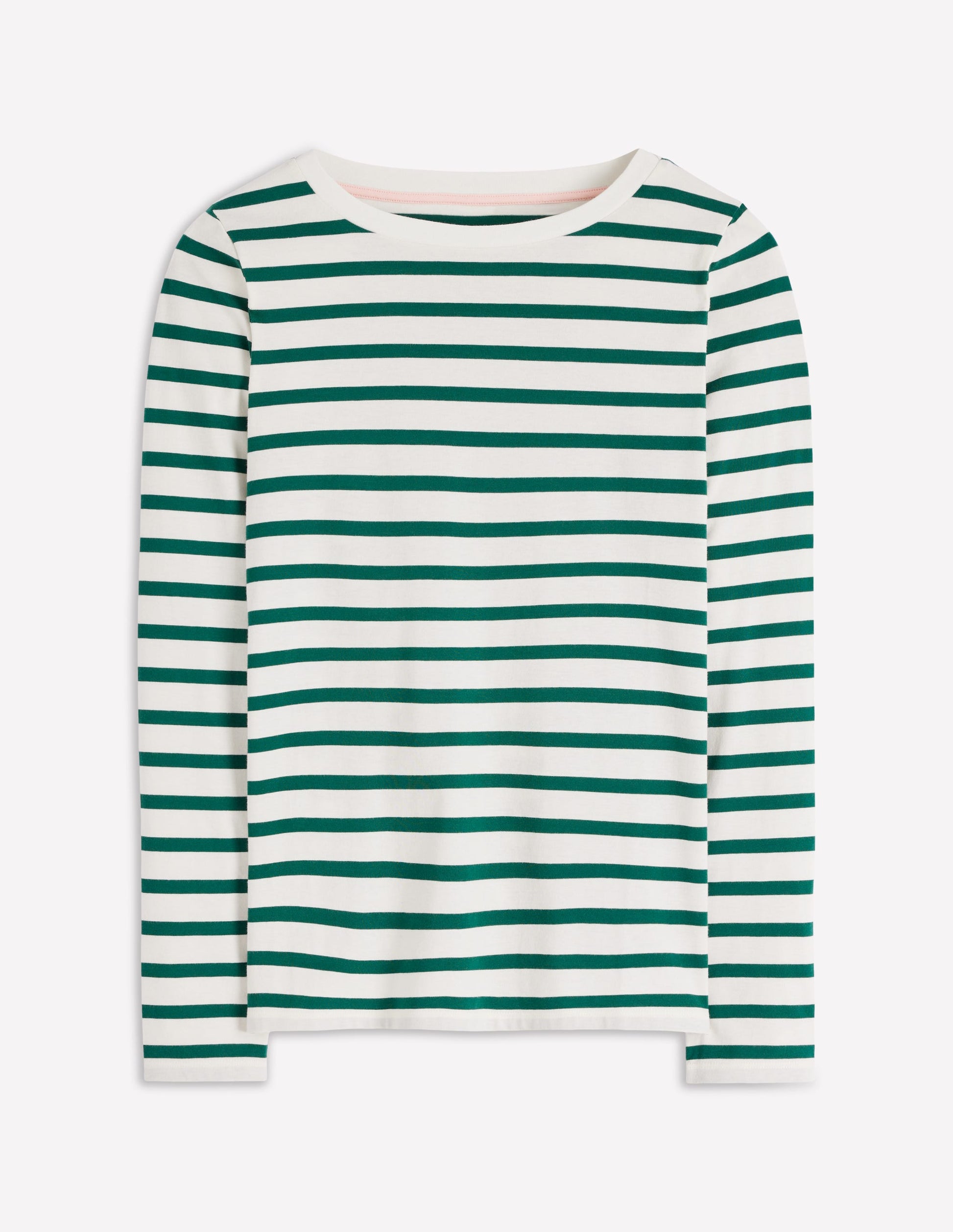 Olivia Long Sleeve Breton-Emerald Night Stripe-5