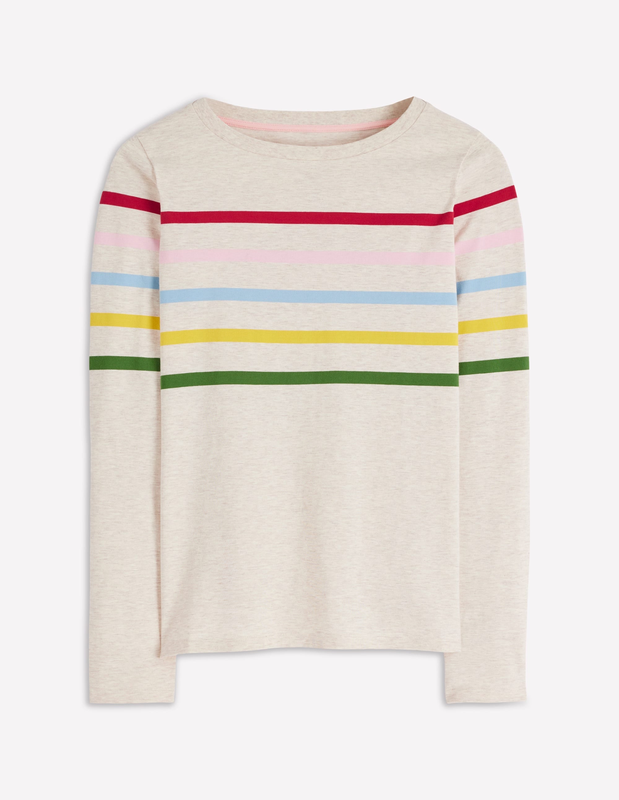 Olivia Long Sleeve Breton-Oatmeal Marl Placed Breton - Image 6