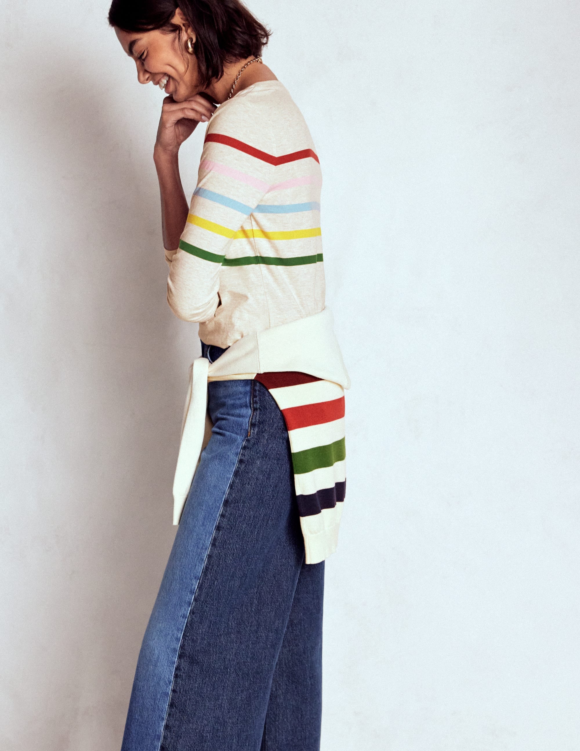 Olivia Long Sleeve Breton-Oatmeal Marl Placed Breton - Image 1