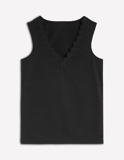 Flora Lace Trim Vest-Black-5
