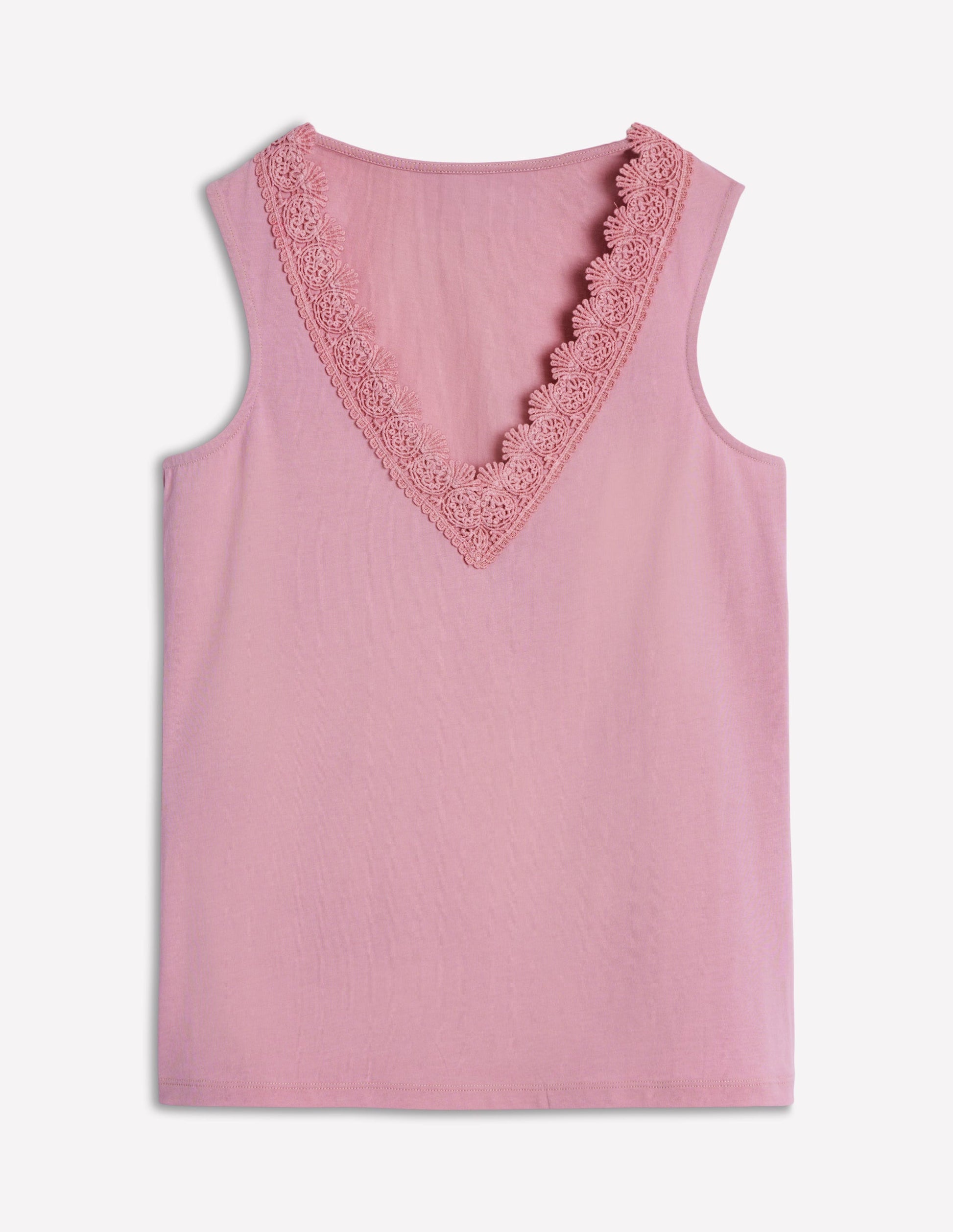 Flora Lace Trim Vest-Iris Pink-4