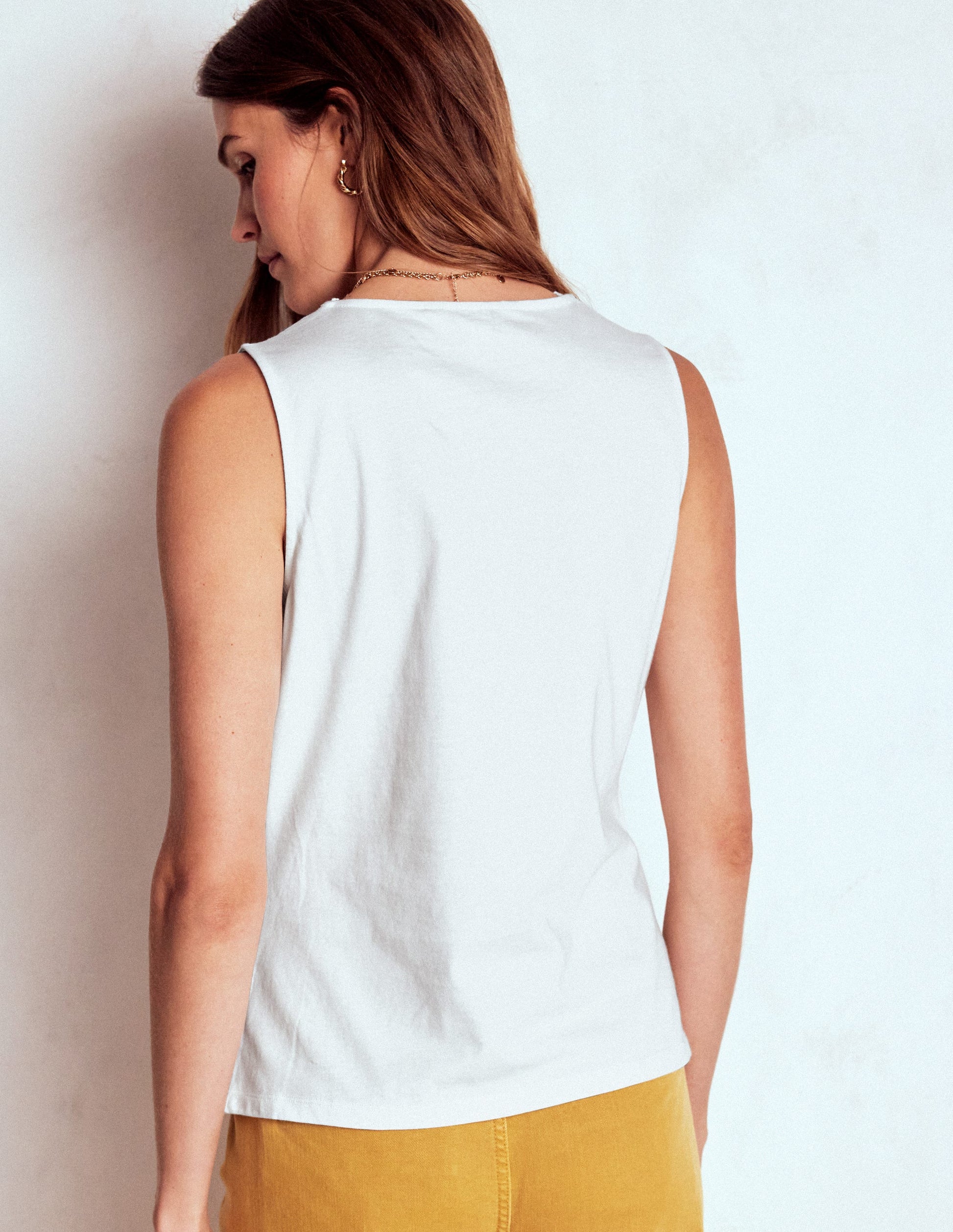 Flora Lace Trim Vest-White-3