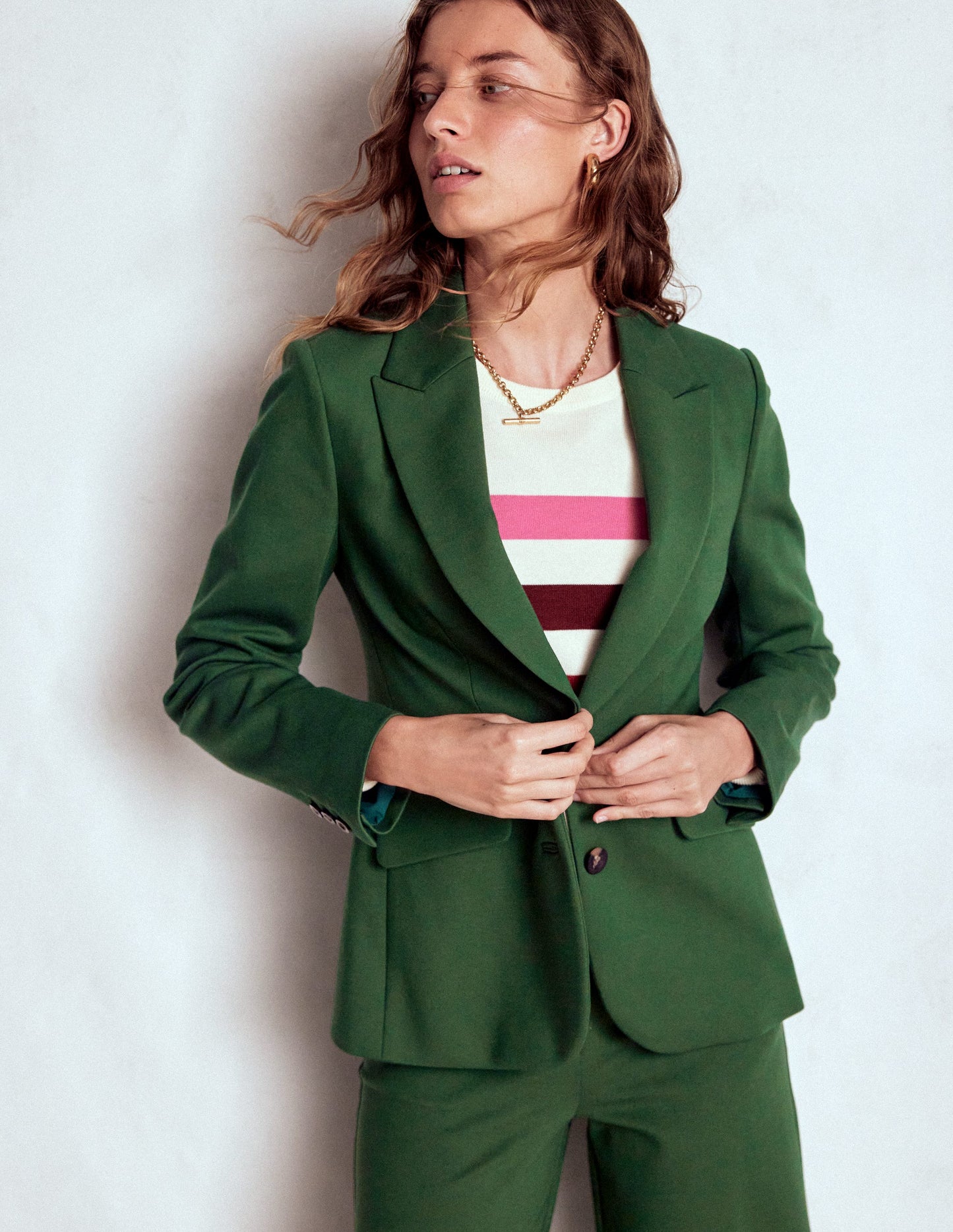 Marylebone Ponte Blazer-Hunter green