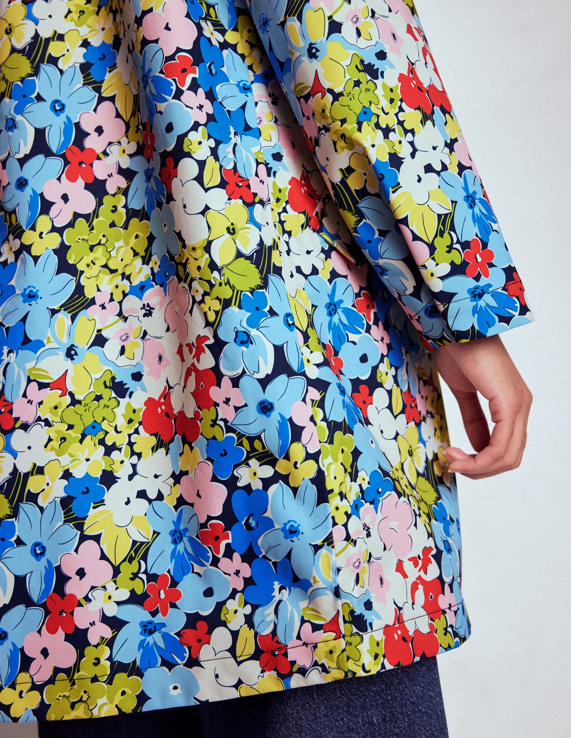 Wells Waterproof Hooded Coat-Multi, Flowerbed Cluster - Image 4