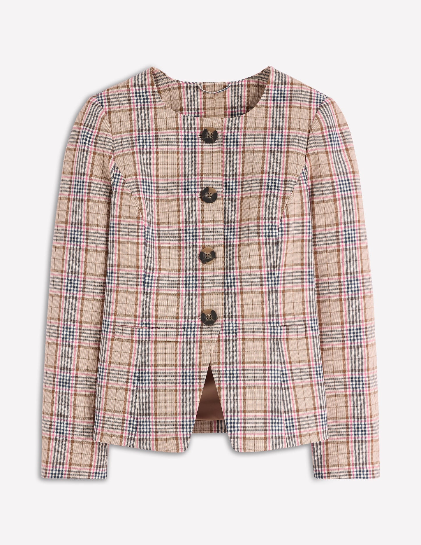 Hampstead Blazer-Brown, Pink & Navy  Check