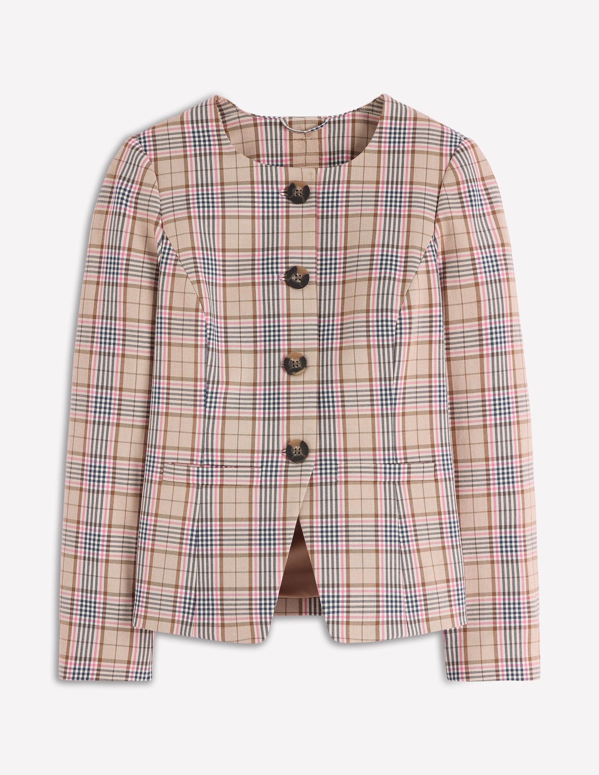 Hampstead Blazer-Brown, Pink & Navy  Check-7