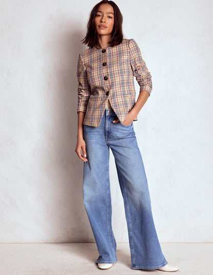 Hampstead Blazer-Brown, Pink & Navy  Check-4