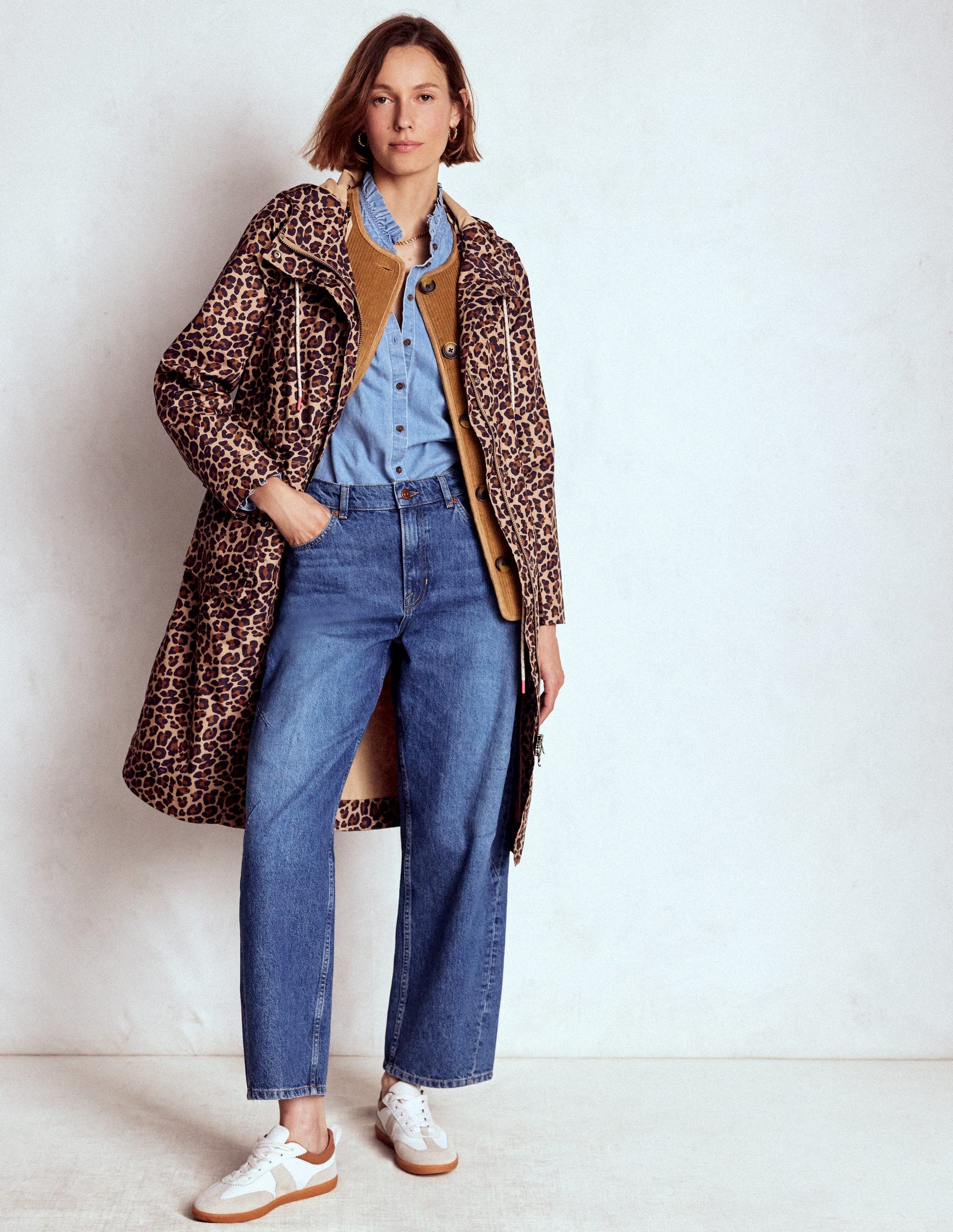 Longline Rain Mac-Multi, Cheetah Pop-5