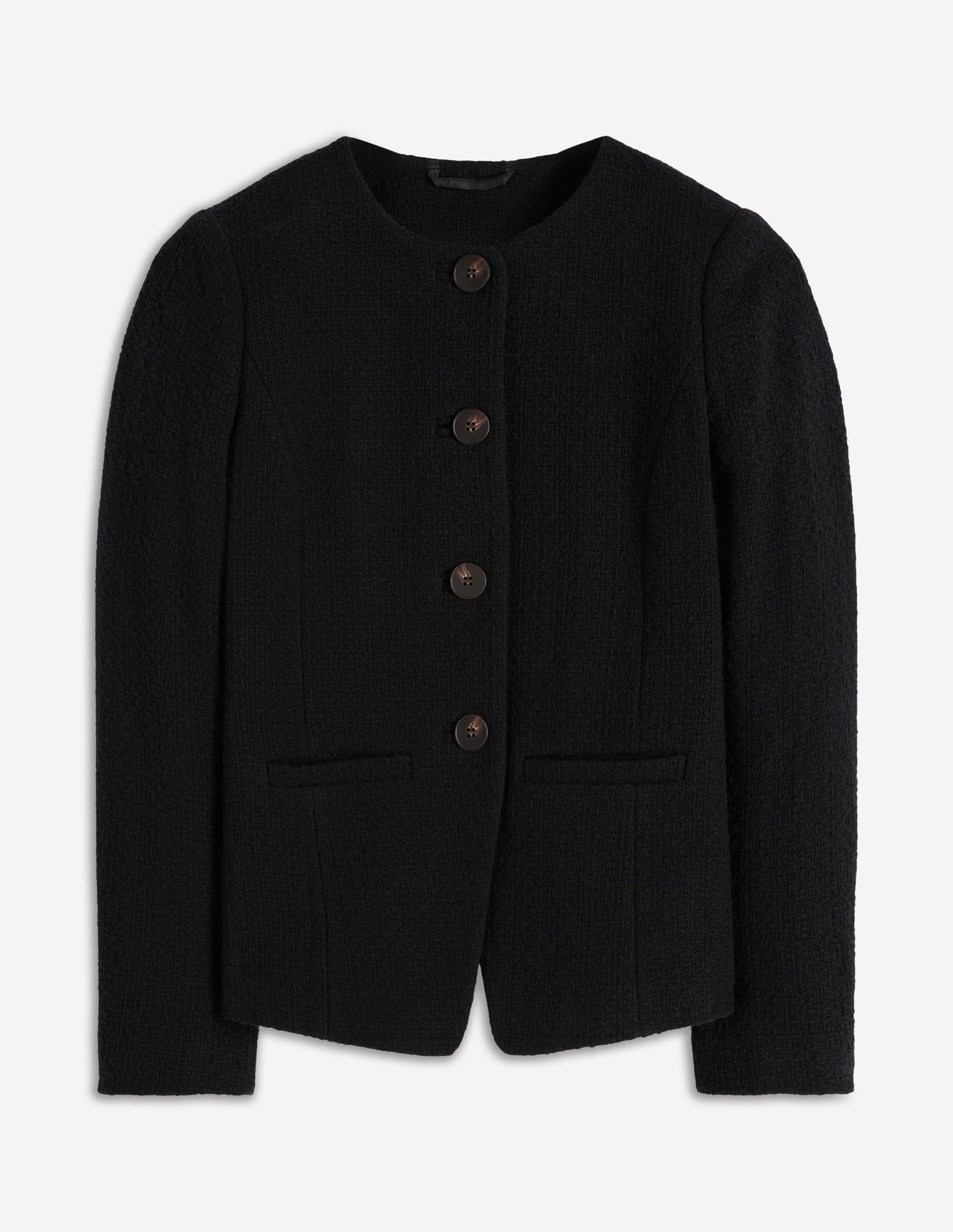 Hampstead Textured Blazer-Black Boden UK - Main Image