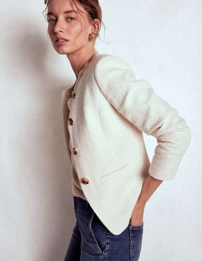 Hampstead Textured Blazer-Cream Texture-4