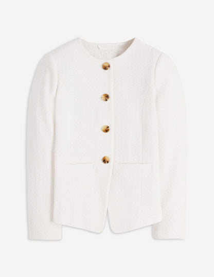 Hampstead Textured Blazer-Cream Texture-7