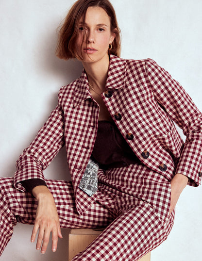 Knightsbridge Gingham Jacket-Chestnut Gingham-1