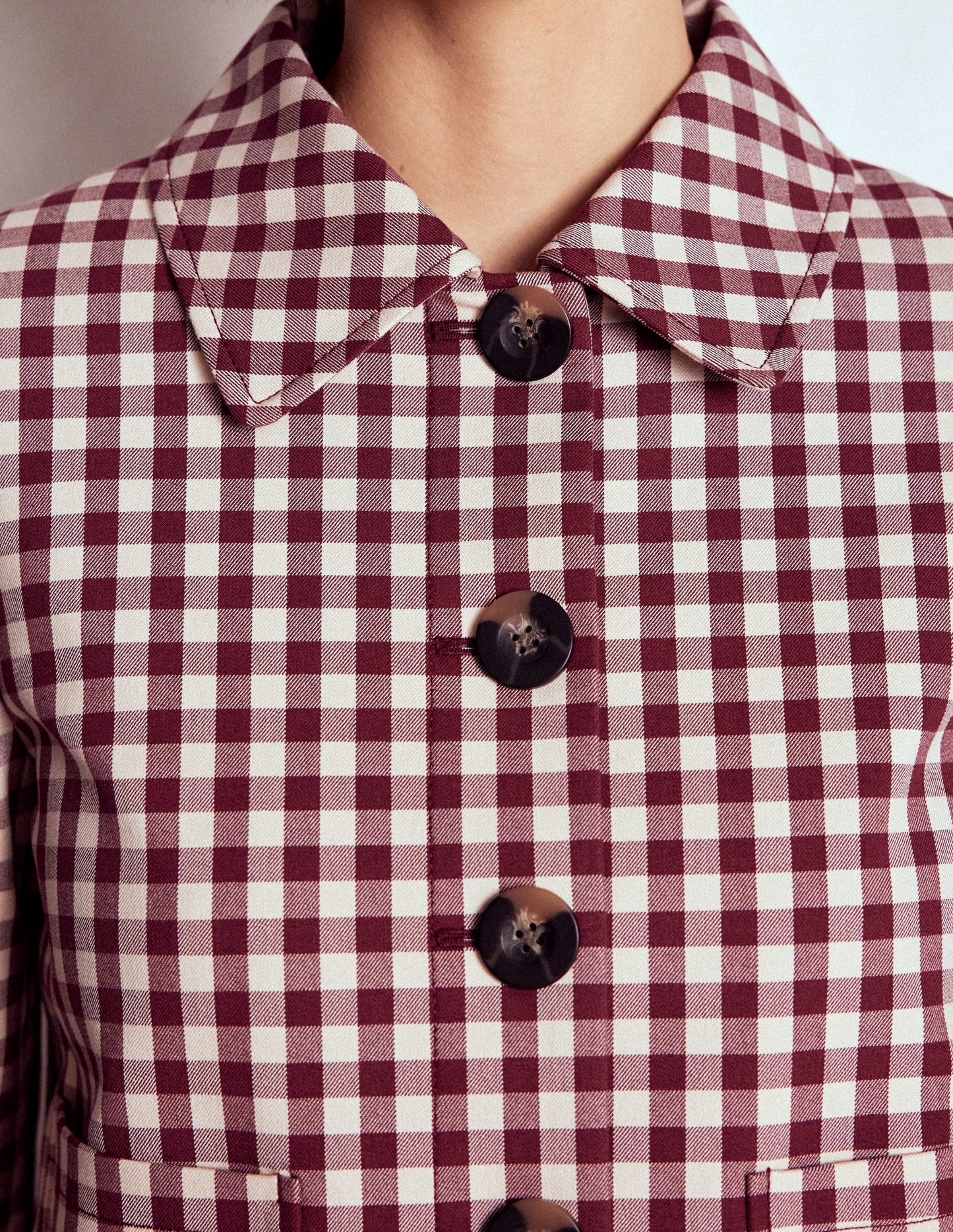 Knightsbridge Gingham Jacket-Chestnut Gingham