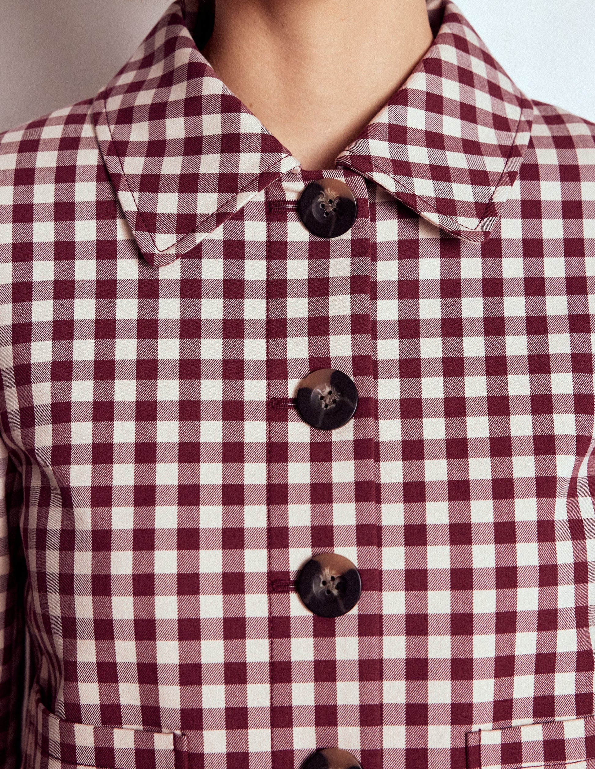 Knightsbridge Gingham Jacket-Chestnut Gingham-2