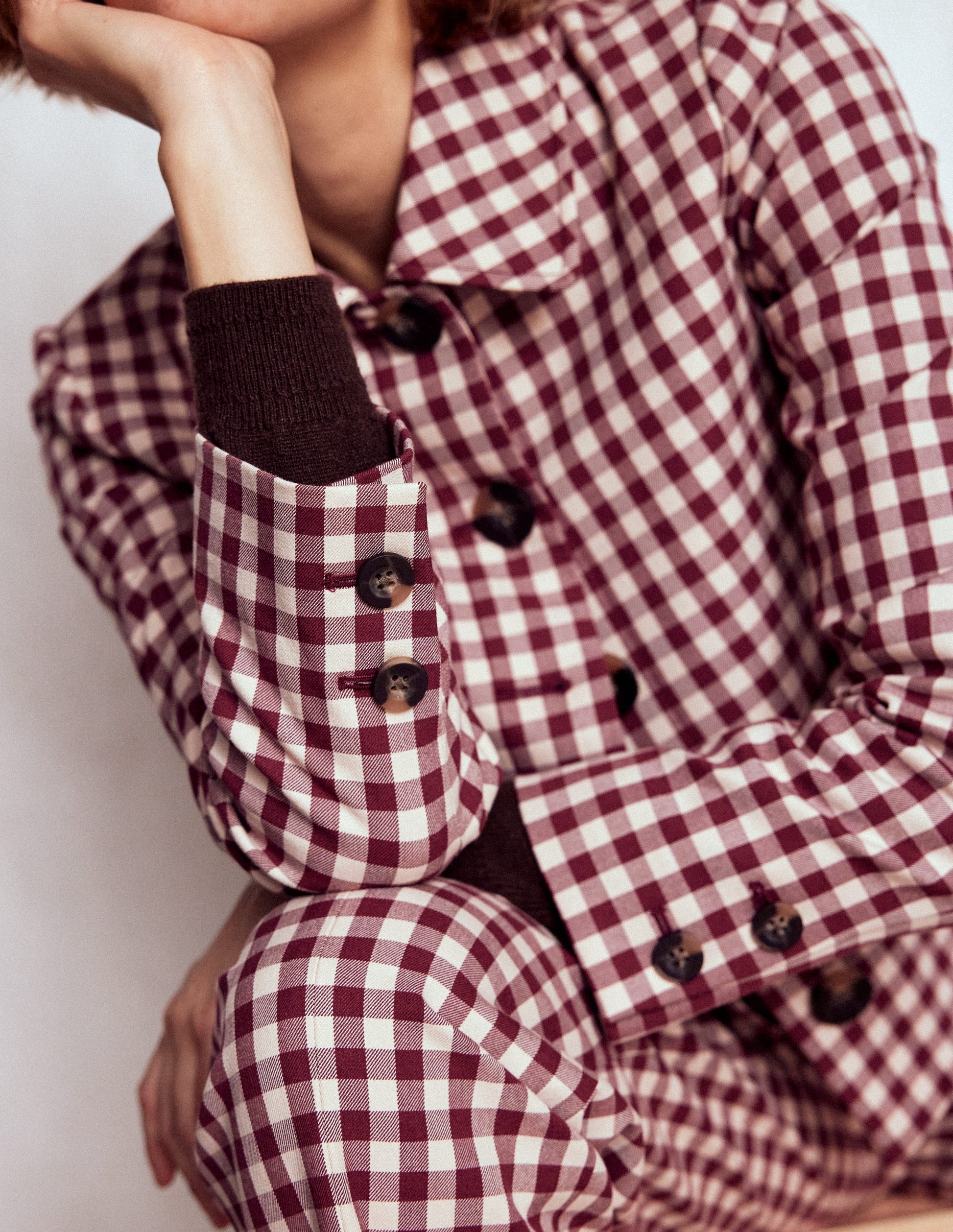 Knightsbridge Gingham Jacket-Chestnut Gingham-5