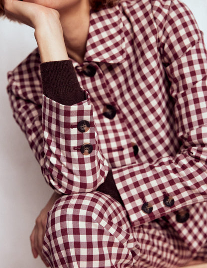 Knightsbridge Gingham Jacket-Chestnut Gingham-5