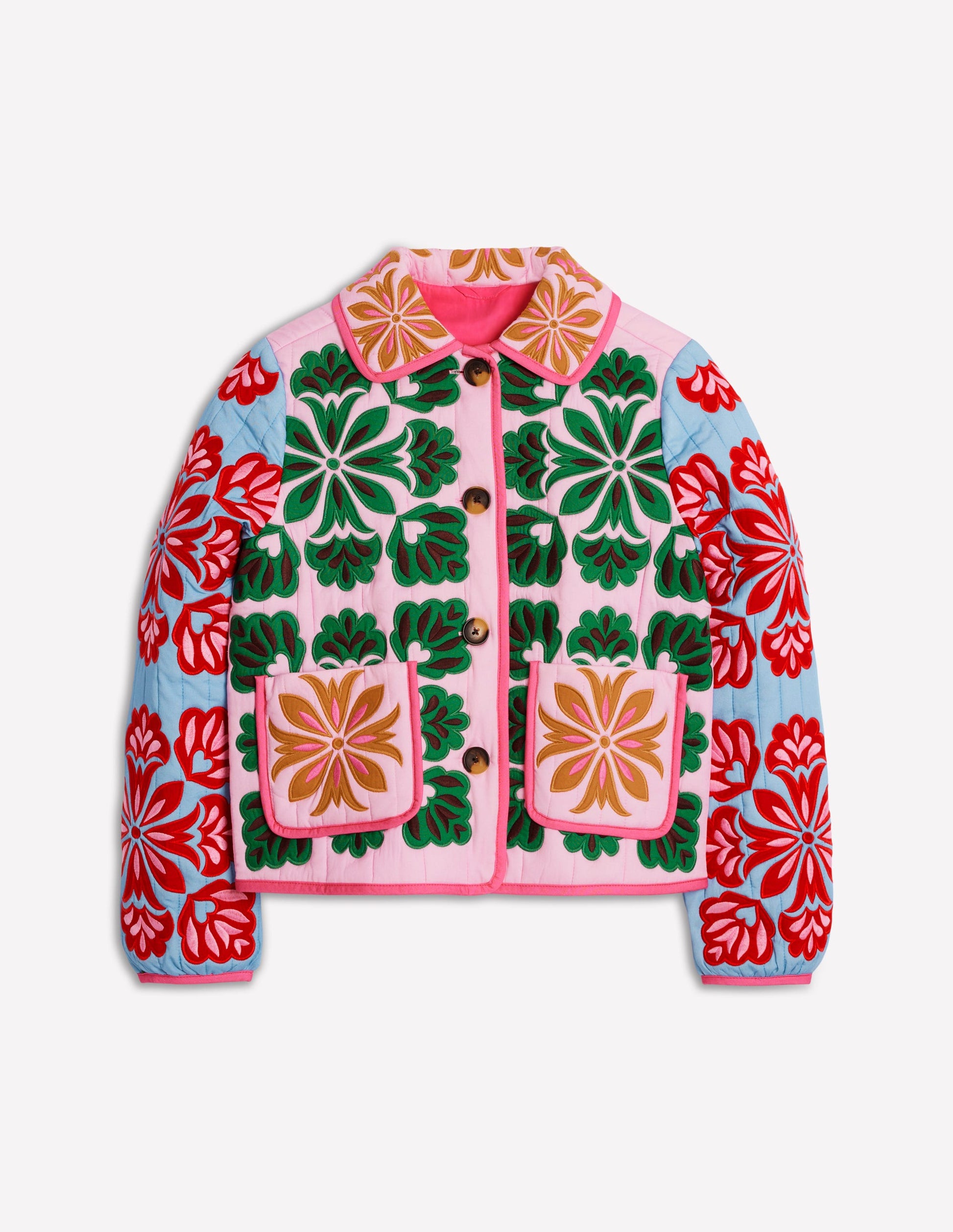 Fitzrovia Embroidered Jacket-Multi Applique-6