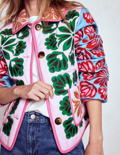 Fitzrovia Embroidered Jacket-Multi Applique-2