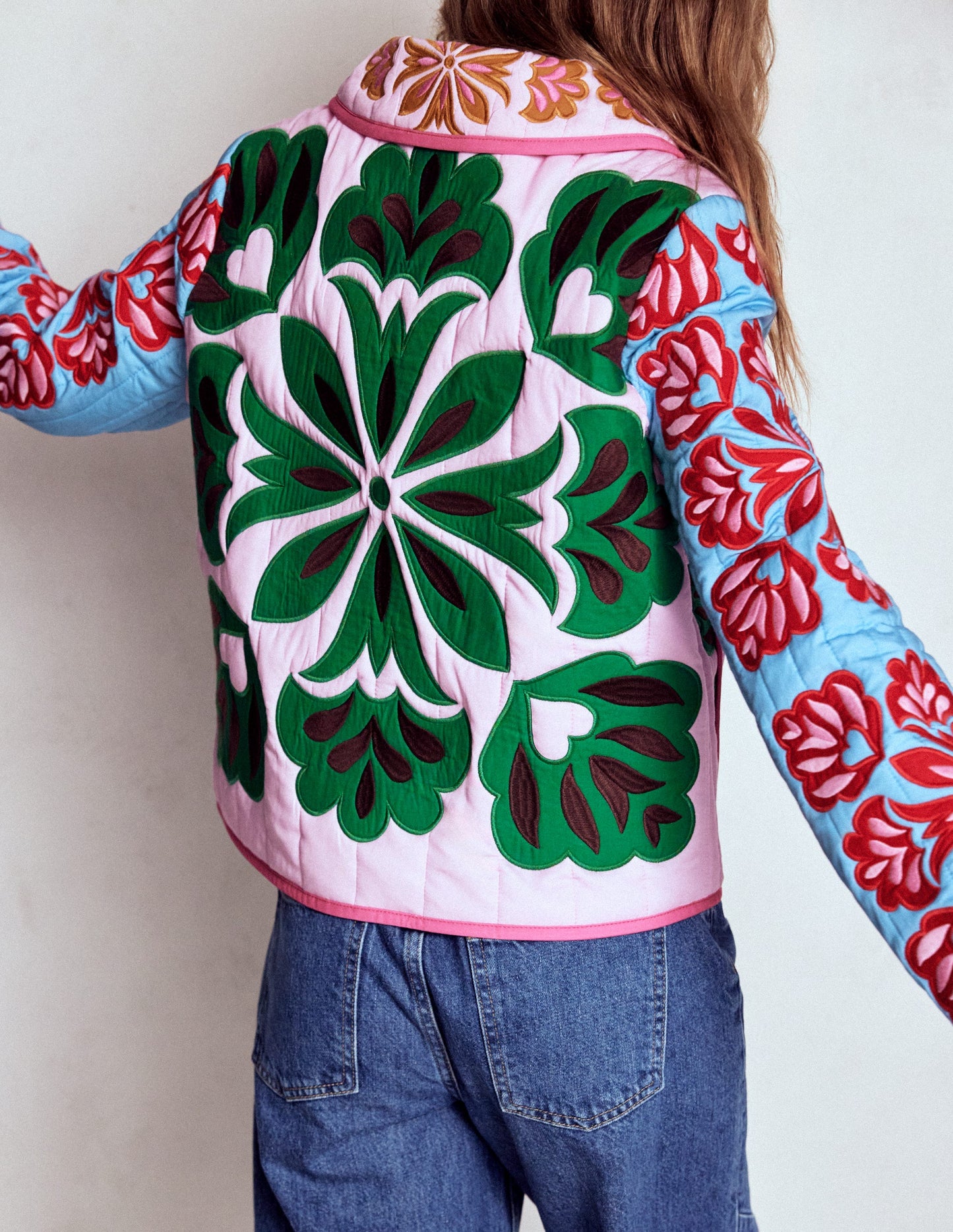 Fitzrovia Embroidered Jacket-Multi Applique