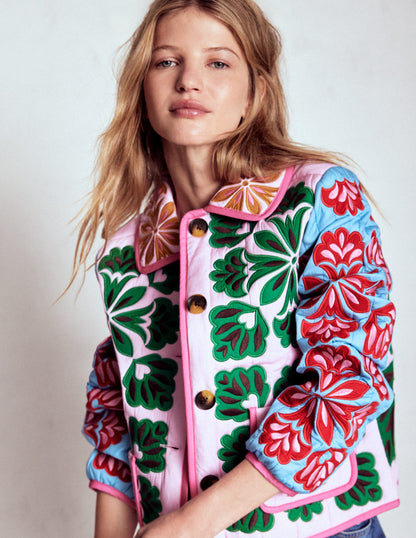 Fitzrovia Embroidered Jacket-Multi Applique-4