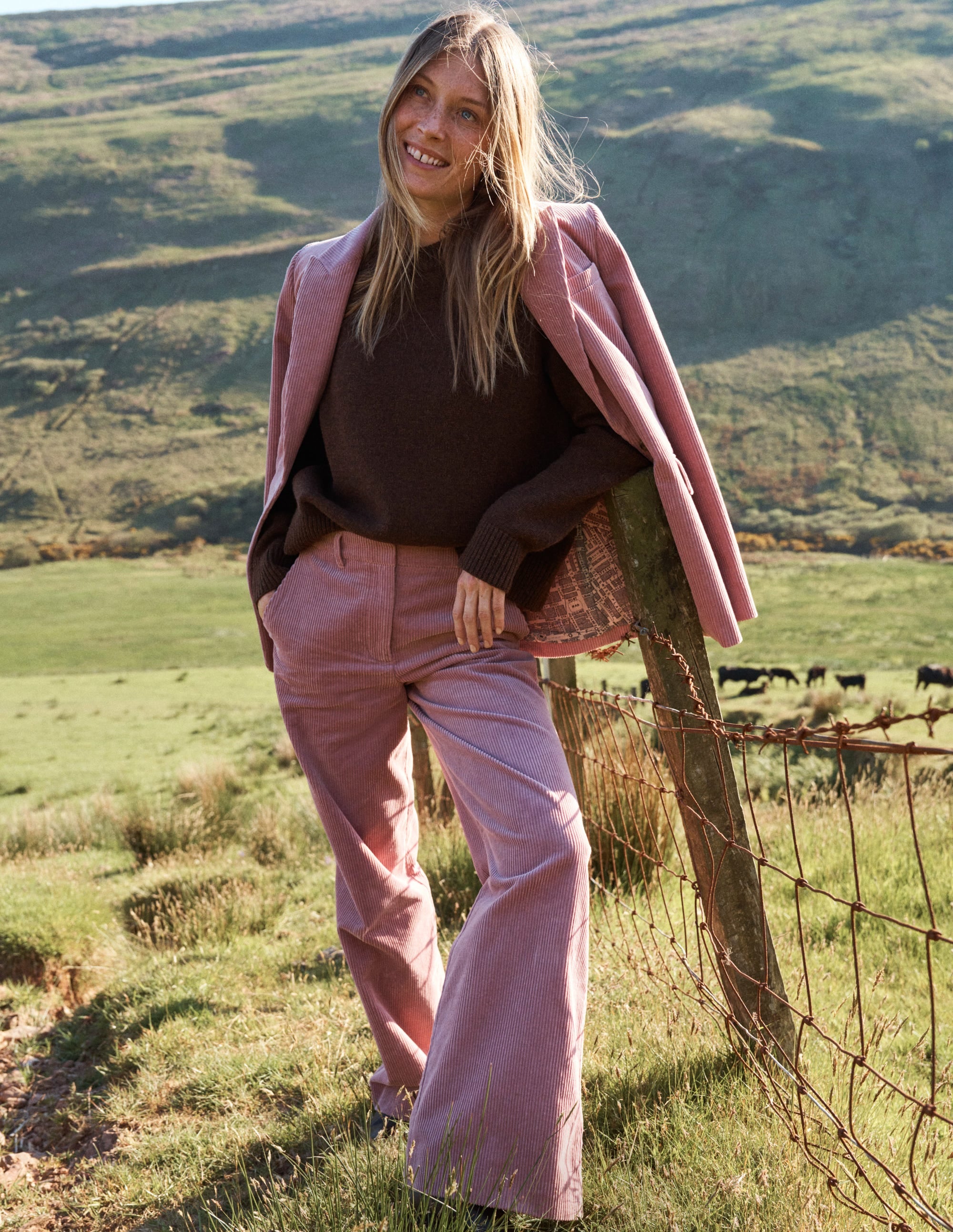 Woodbridge Cord Blazer-Blushing Rose - Image 5