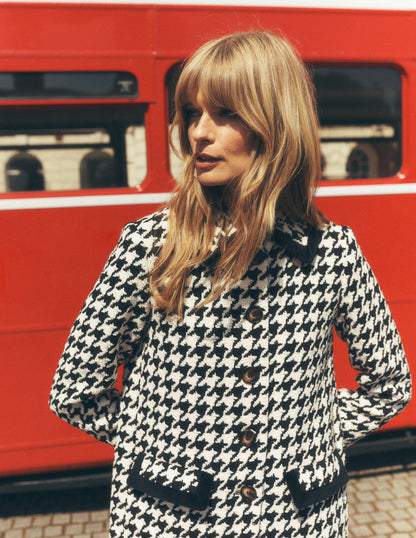 Edinburgh Swing Coat-Black Dogstooth-7